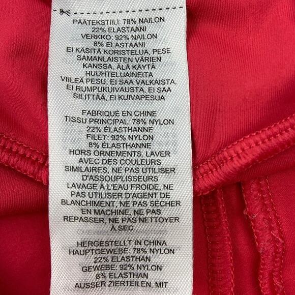 Gymshark Red Spell Out Waistband Elastic Pull On Low Rise Bike Short Size S - Picture 4 of 4